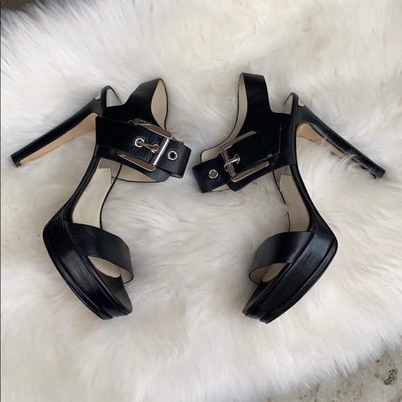 Black Michael Kors Platform Heels - Picture 1 of 7